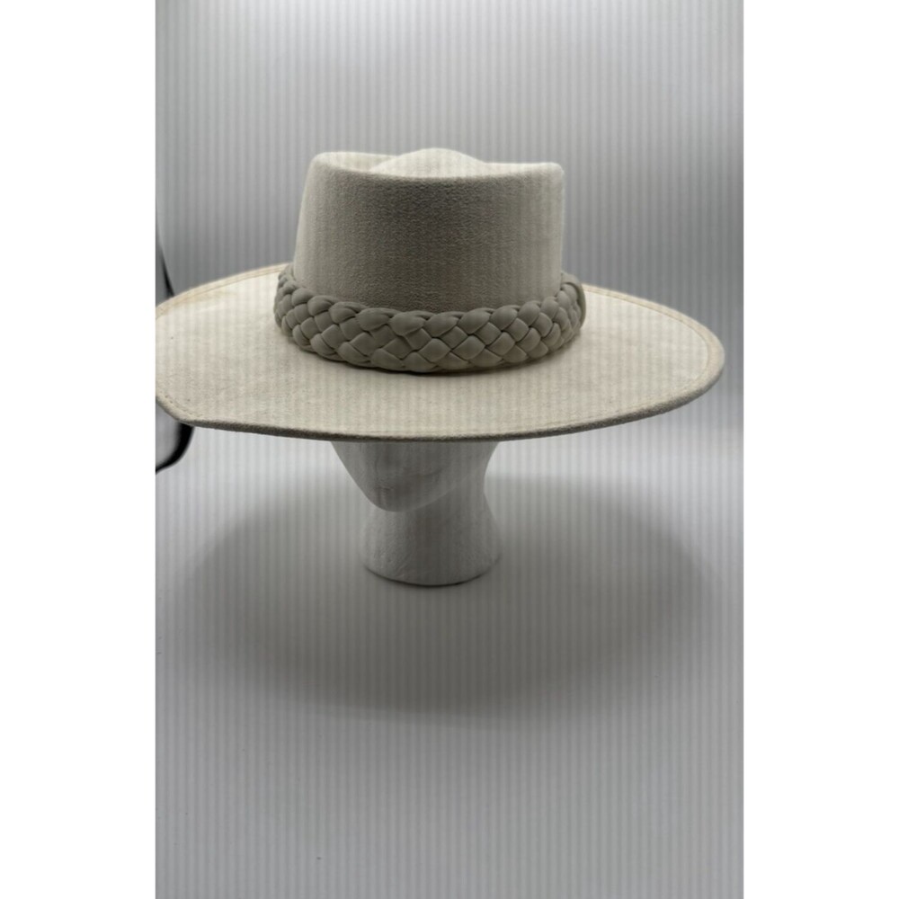 Anthropologie ASN Braid Rancher Ivry Hat Women Knotted Band Suede One Size NWT